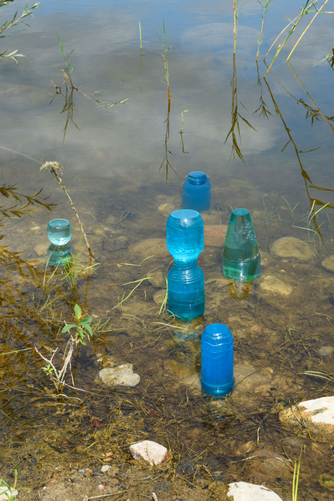 water vand bottle plastic gravel pit nature 